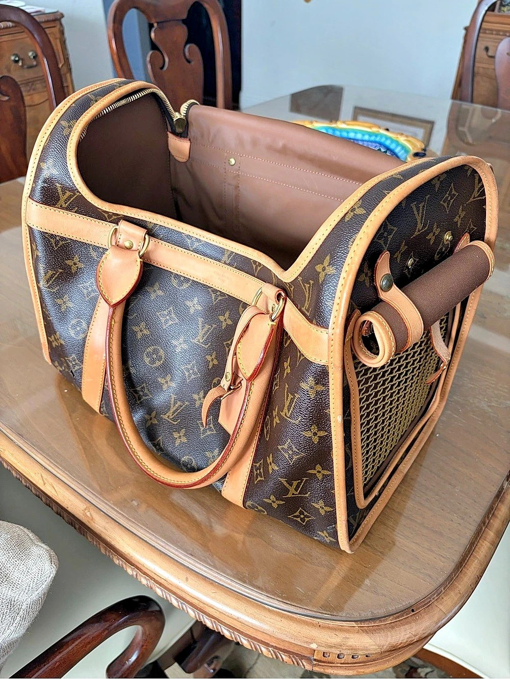 Louis Vuitton Sac Chien 40 Monogram Tote Brown & Tan - Picture 2 of 3
